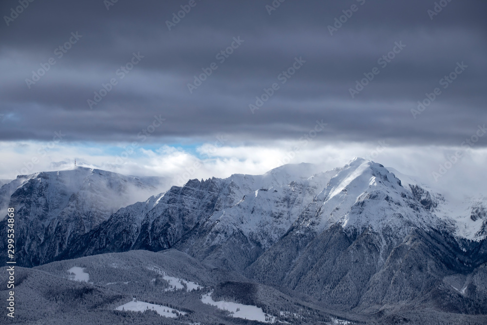 Panoramic view of Bucegi Mountains, Carpathian Mountains