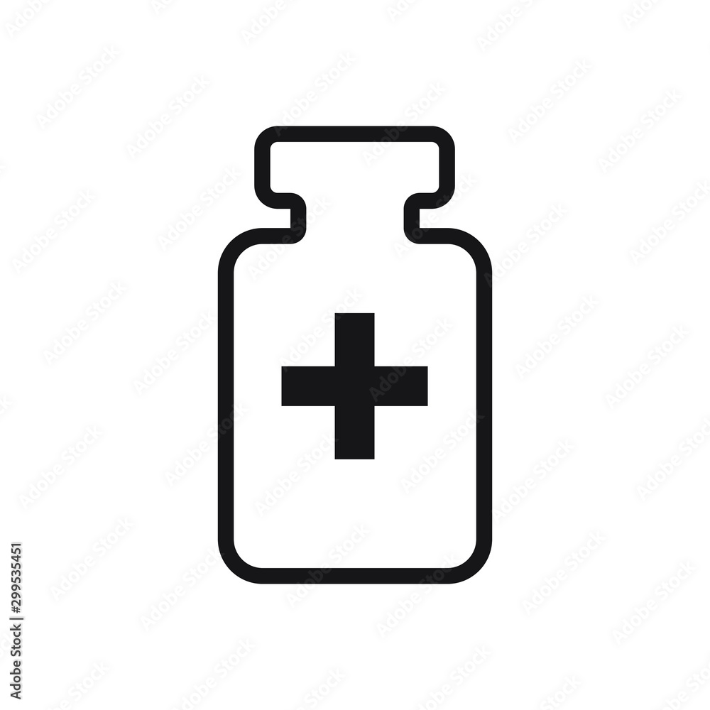 Medicine bottle icon. Vector illustration Medicine bottle icon. Vector illustration