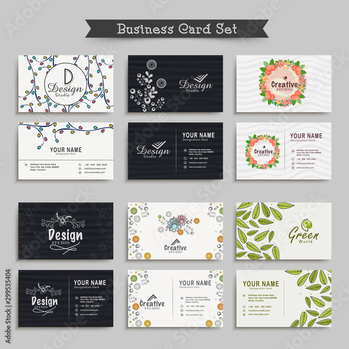 Artistic Business Card Set.