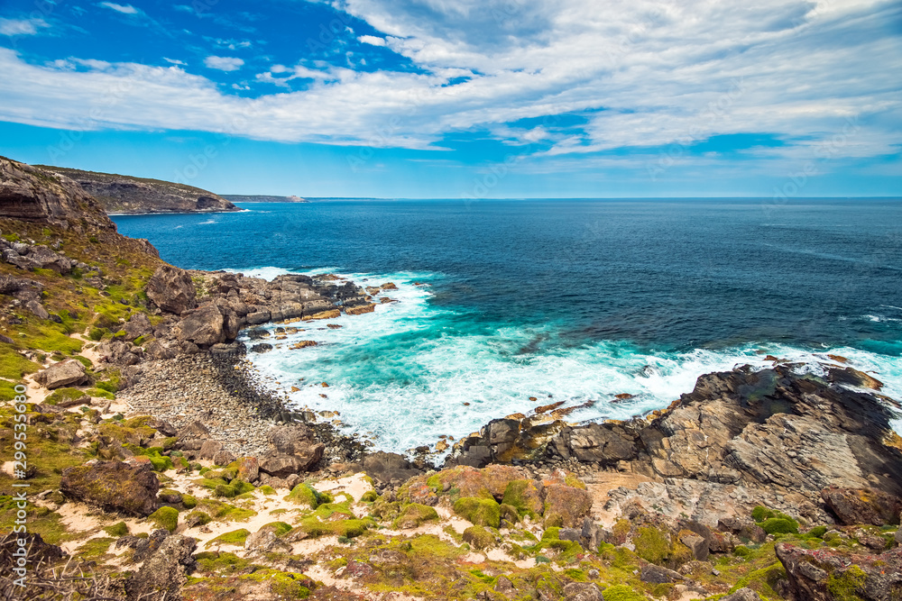 Kangaroo Island coastal line viewed from Fur Seal Lookout, South Australia Kangaroo Island coastal line viewed from Fur Seal Lookout, South Australia