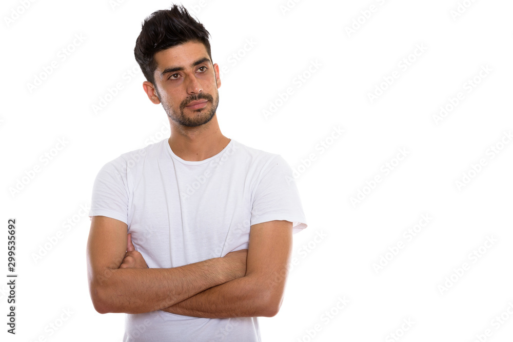 Obraz premium Portrait of young handsome bearded Persian man