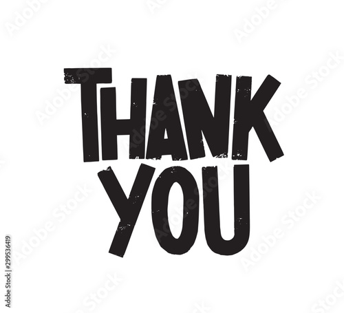 Thank you vector lettering