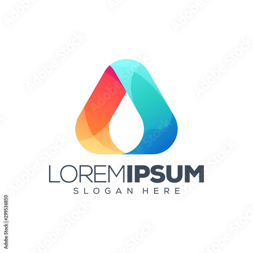 Free Download triangle water logo design vector illustration - GFXLoad