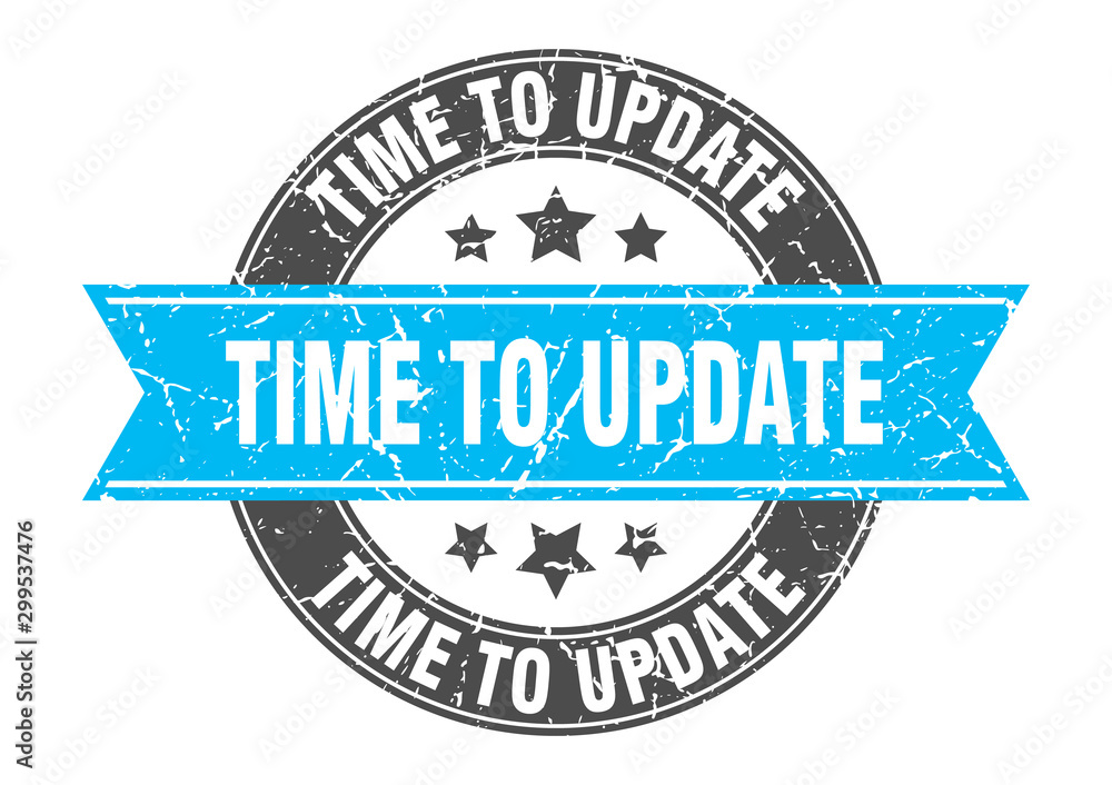time to update round stamp with turquoise ribbon. time to update time to update round stamp with turquoise ribbon. time to update