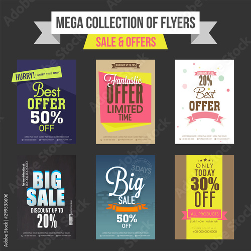 Sale and Discount Offers flyers collection.