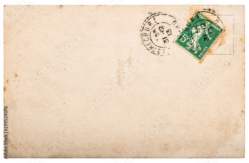 Used paper Vintage handwritten postcard letter edges photo