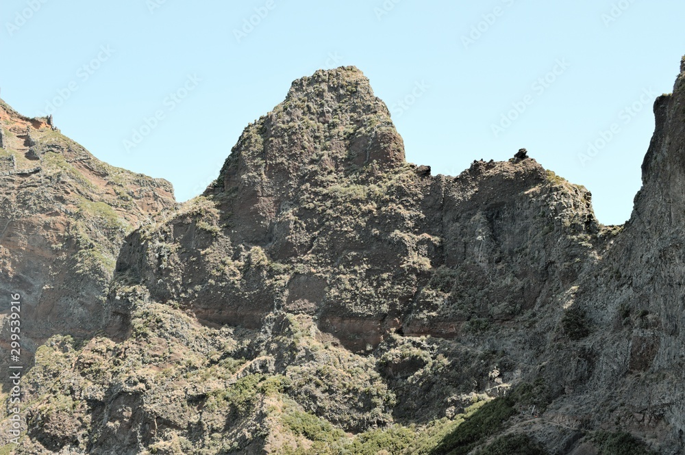 Mountain peaks of Madeira island: panoramic view from hiking paths (Portugal, Europe) Mountain peaks of Madeira island: panoramic view from hiking paths (Portugal, Europe)