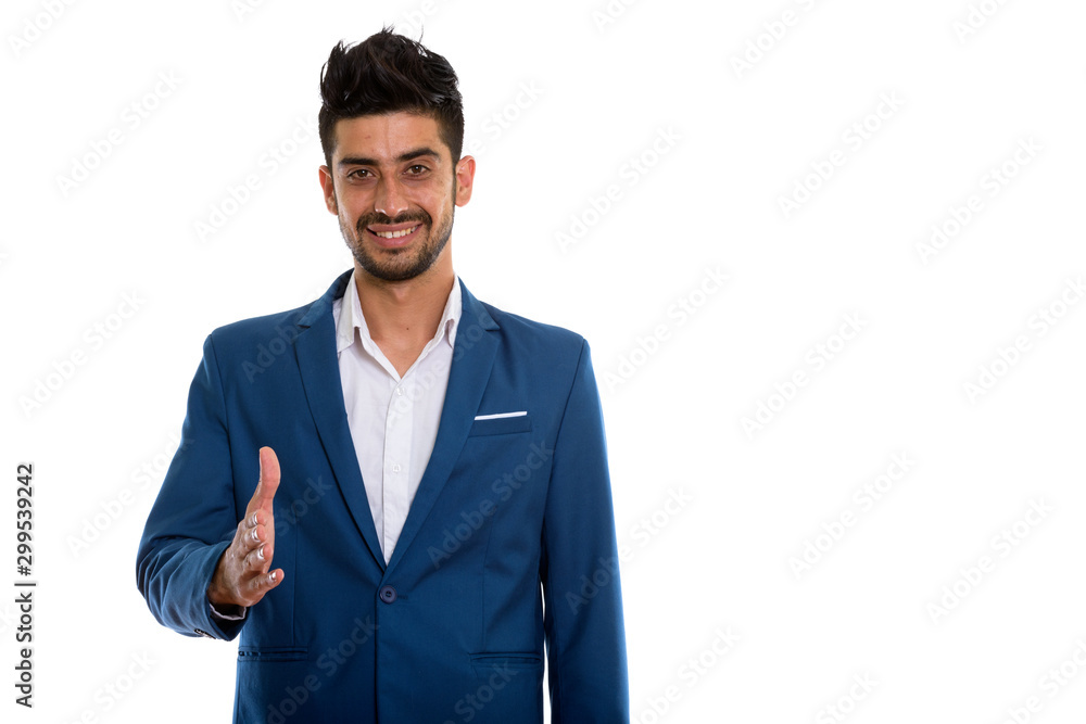 Young handsome bearded Persian businessman in suit Young handsome bearded Persian businessman in suit