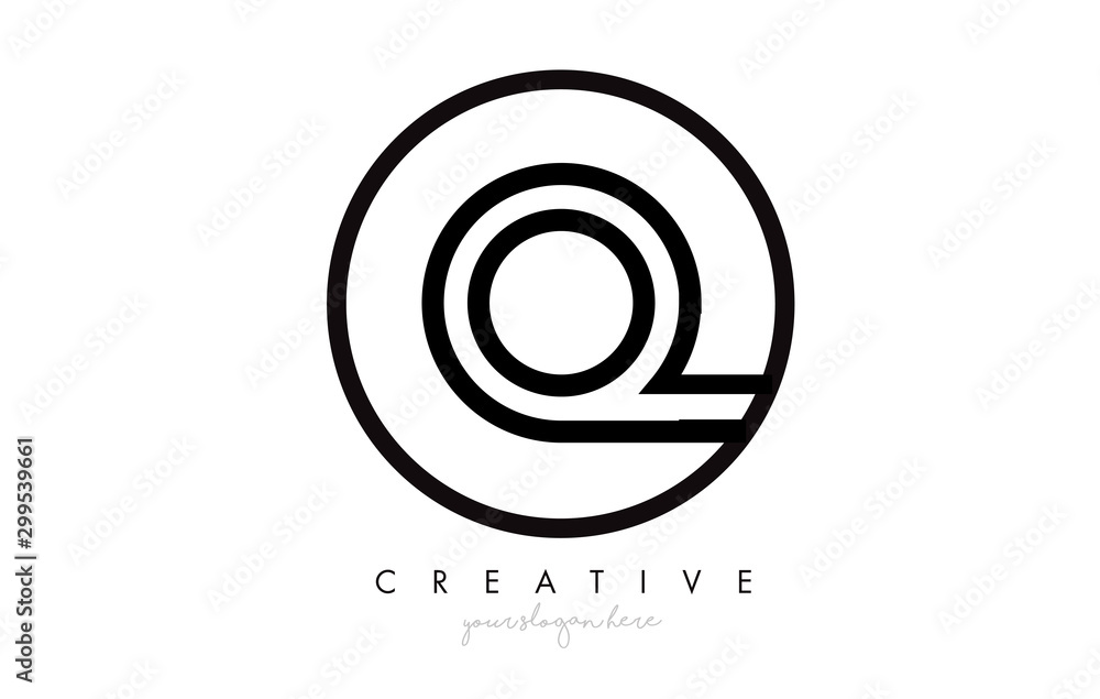 Q Letter Icon Logo Design With Monogram Creative Look. Letter Circle Line Design Vector Illustration.