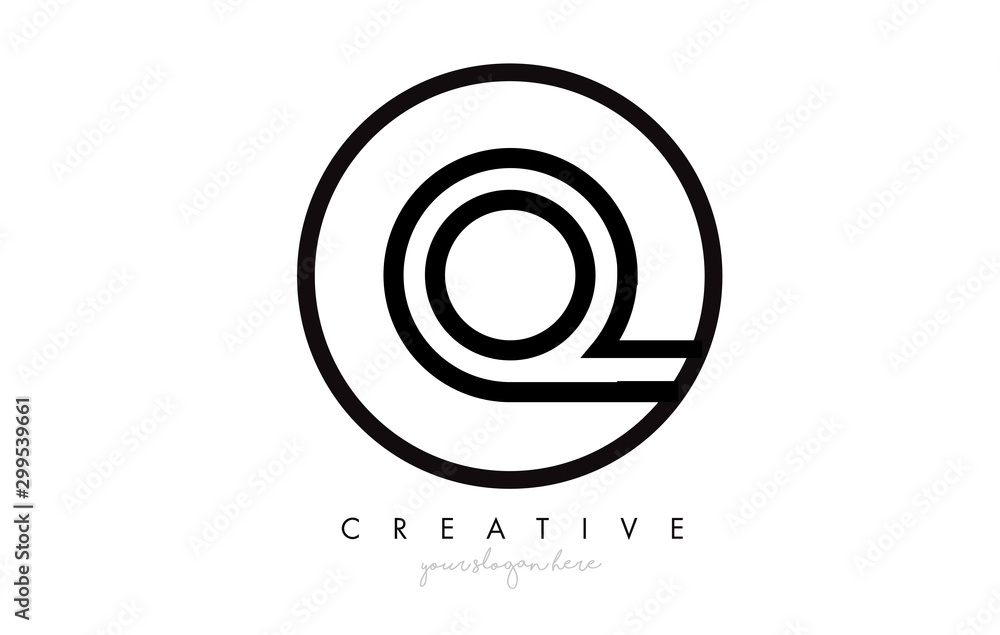 Q Letter Icon Logo Design With Monogram Creative Look. Letter Circle Line Design Vector Illustration. Q Letter Icon Logo Design With Monogram Creative Look. Letter Circle Line Design Vector Illustration.