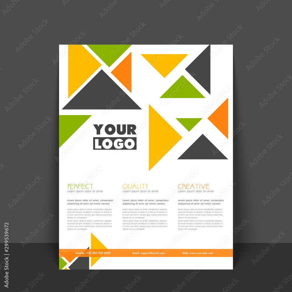 Abstract Business Flyer or Template design.