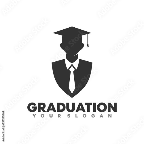 people graduation logo, icon and template