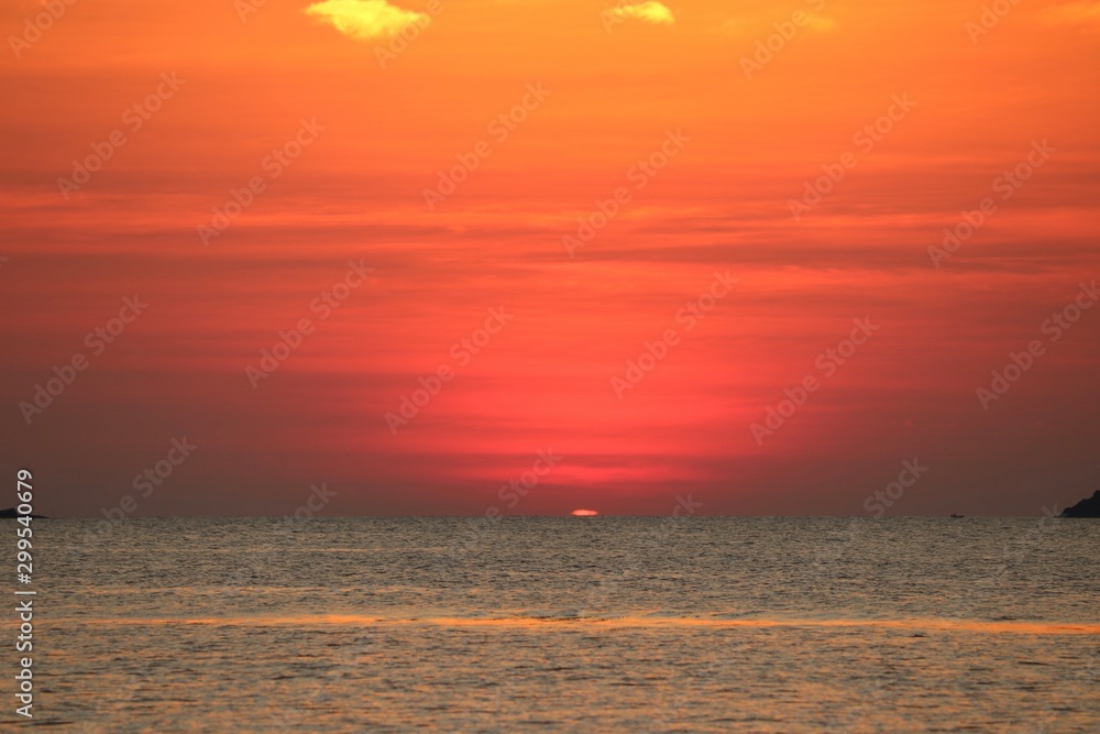 sunset over the sea  kho chang