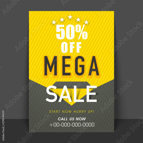 Mega Sale Poster, Banner or Flyer.