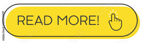Urban Design Button with Text "Read More" an Hand Pointer, Vector Image SVG