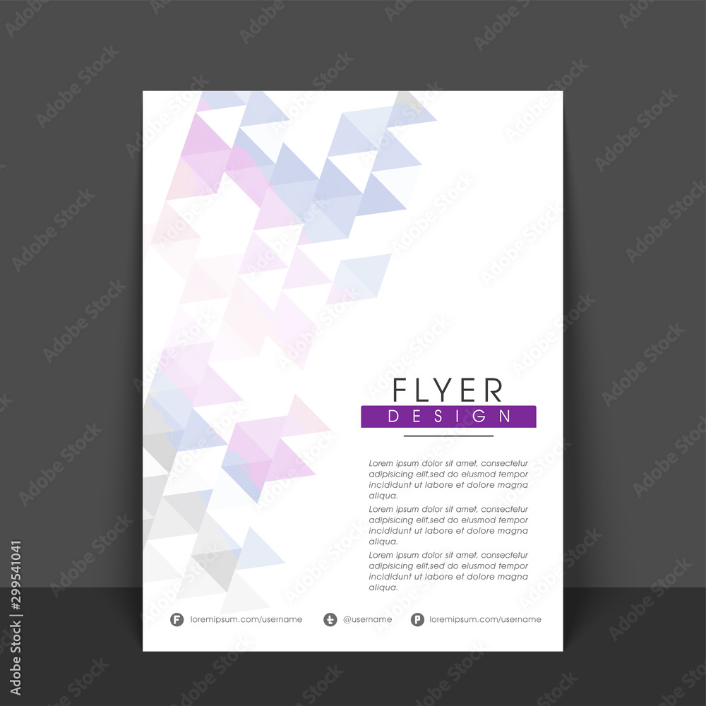 Fototapeta premium Abstract Flyer, Template or Brochure design.