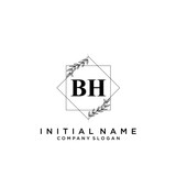 Letter BH Beauty Logo Template Vector