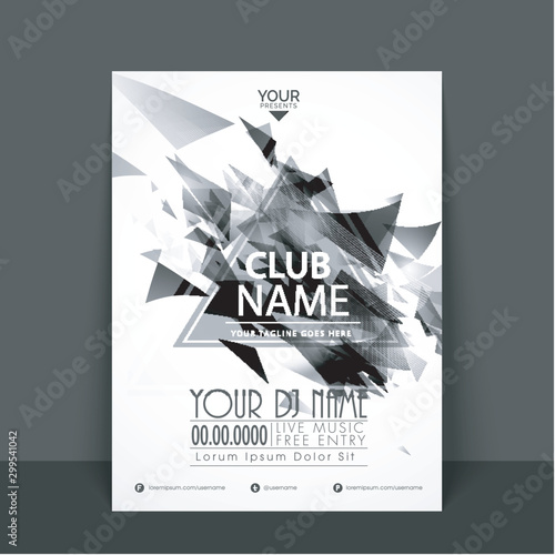 Music Party Flyer, Template or Banner design.