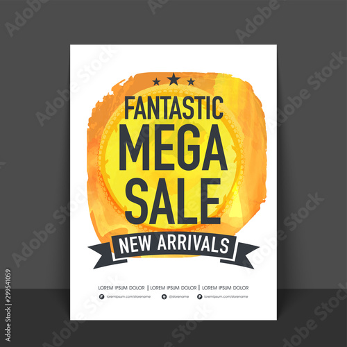 Mega Sale Poster, Banner or Flyer.