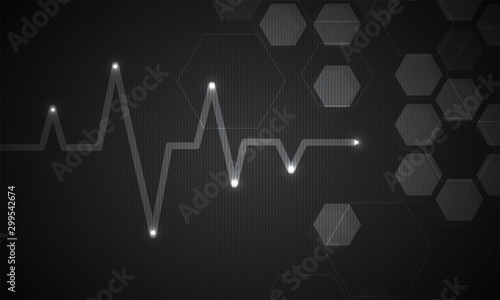 Creative heartbeat pulse for Medical concept.