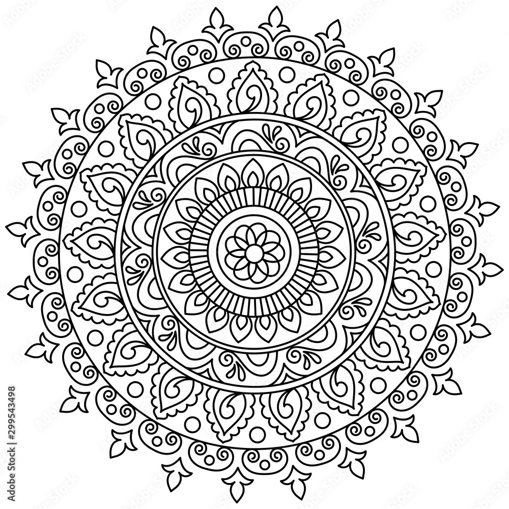 Floral Mandala design in circle shape.