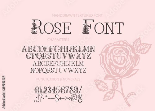 Hand drawn vector font.