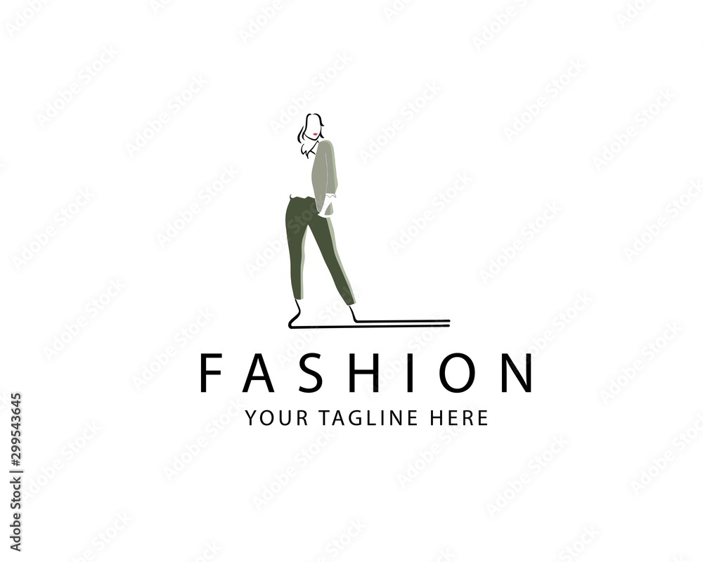 Woman Fashion Logo template