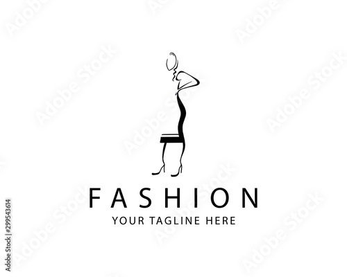 Woman Fashion Logo template