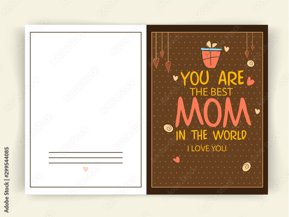 Greeting Card for Happy Mother's Day.