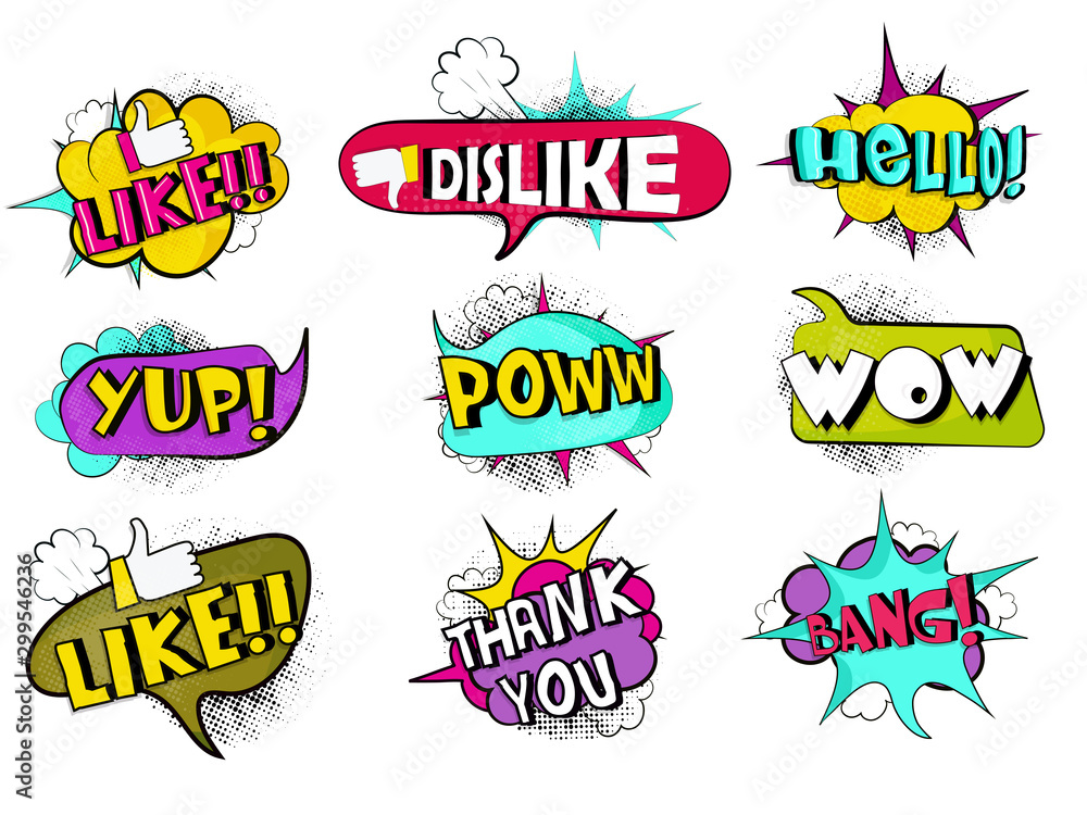 Fototapeta premium Comic speech bubbles.