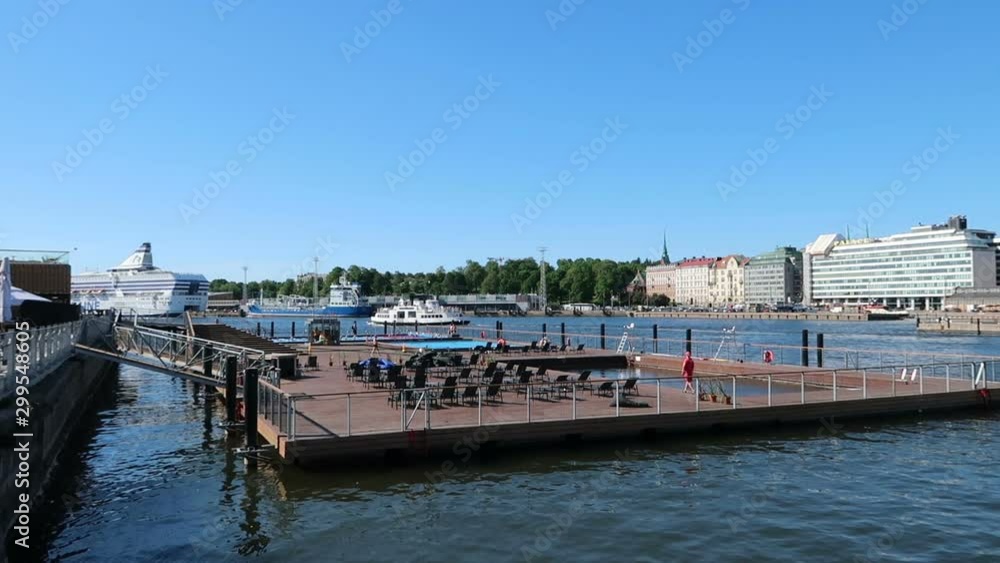 Helsinki, Finland, view of Allas Sea Pool Helsinki, Finland, view of Allas Sea Pool