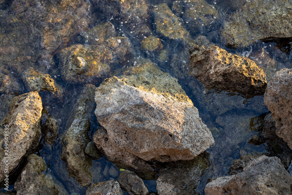 rocks and clean water background