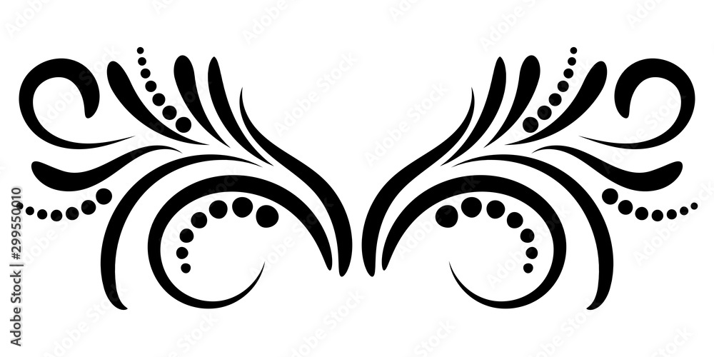 Fototapeta premium Abstract curly element for design, swirl, curl. Vector illustration. 