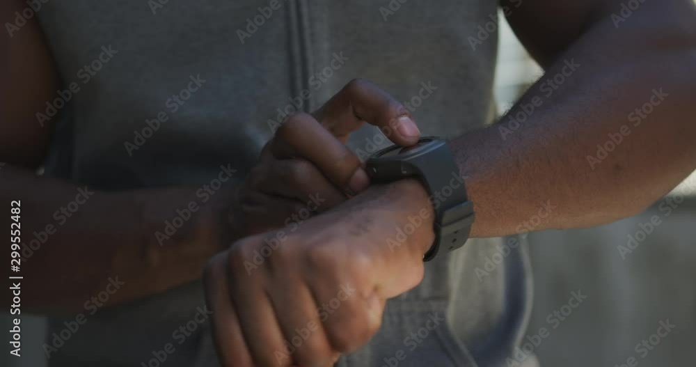 Man exercising in an urban setting Man exercising in an urban setting