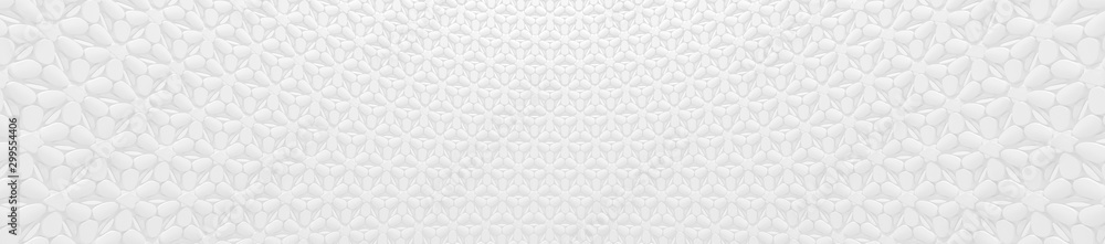 Wide White Futuristic Background (Website Head) (3d illustration) Wide White Futuristic Background (Website Head) (3d illustration)