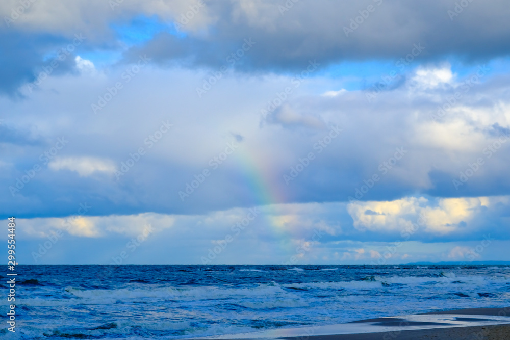 Fototapeta premium rainbow over the sea