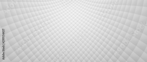 Wide White Diverging Tiled Pattern (3D Illustration)