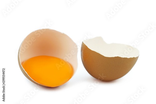 raw eggs isolated on white background