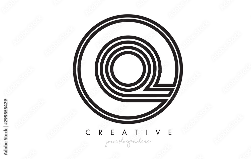 Q Letter Icon Logo Design With Monogram Creative Look. Letter Circle Line Design Vector Illustration. Q Letter Icon Logo Design With Monogram Creative Look. Letter Circle Line Design Vector Illustration.