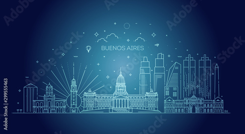 Buenos Aires skyline, Argentina