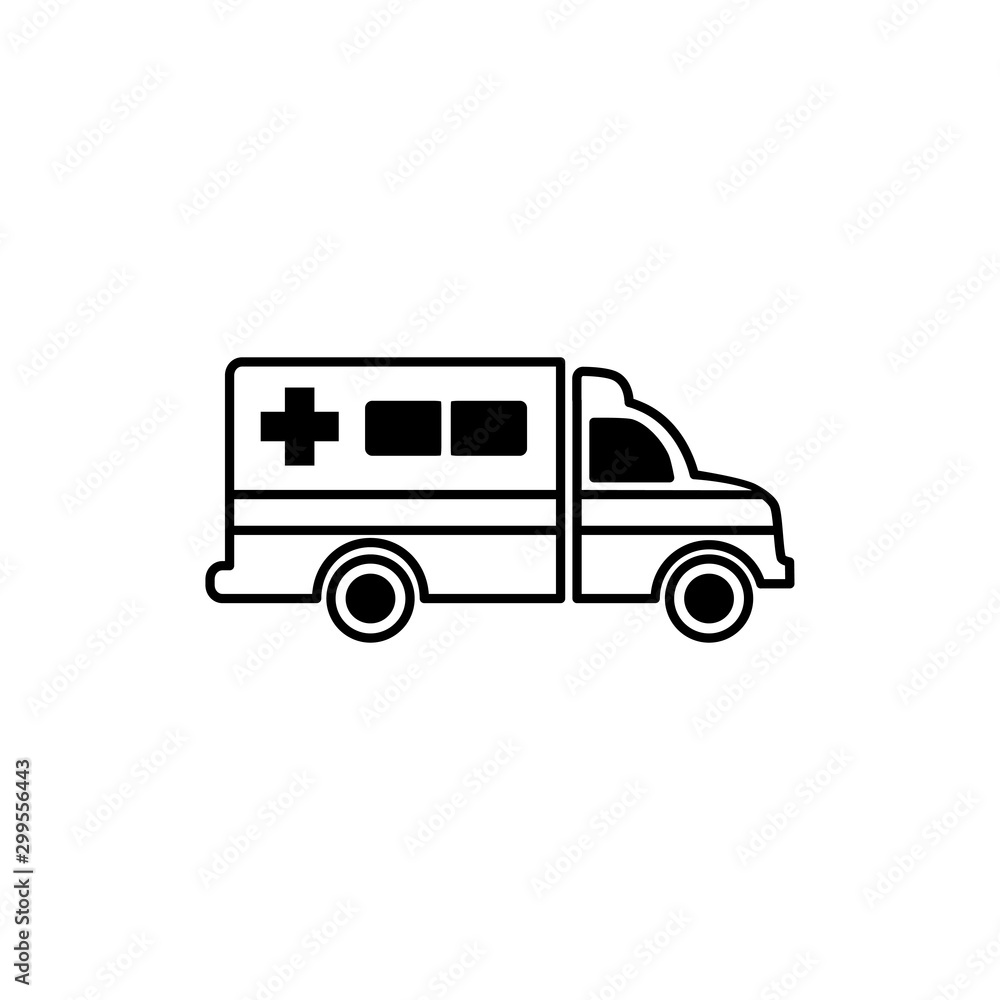 ambulance icon  trendy flat design