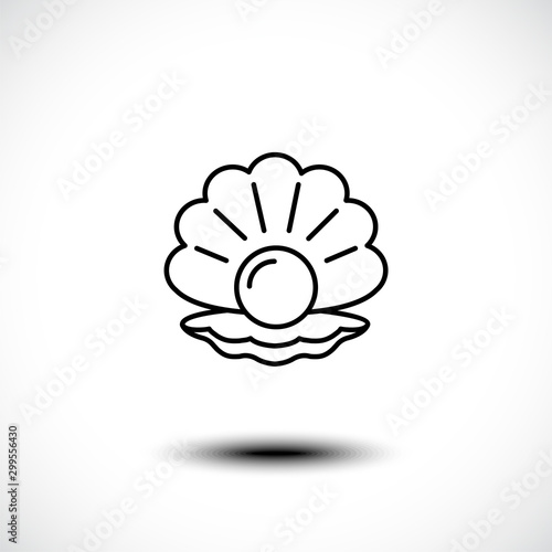 Shellfish outline icon or s...