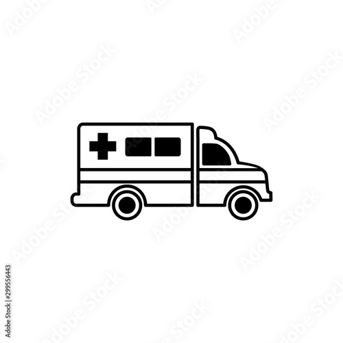 ambulance icon  trendy flat design © WIWITTONO