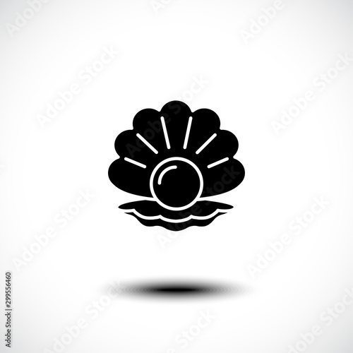 Shellfish icon or seashell ...