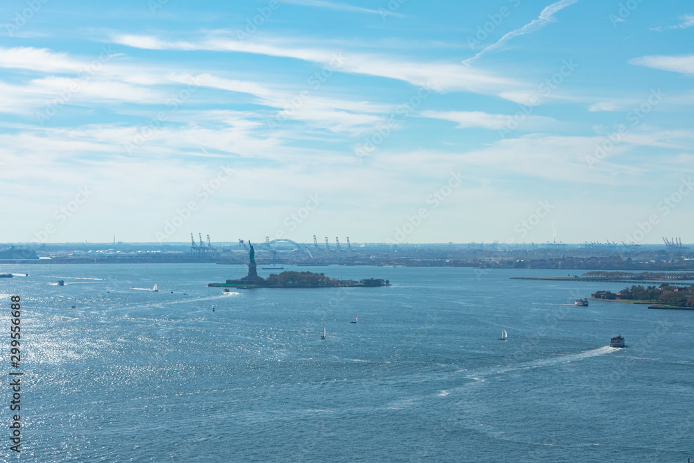 Port of New York with the Statue of Liberty
