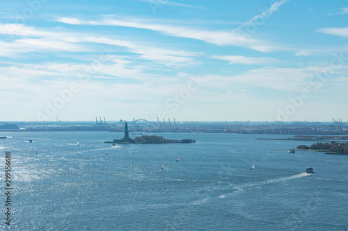 Port of New York with the Statue of Liberty