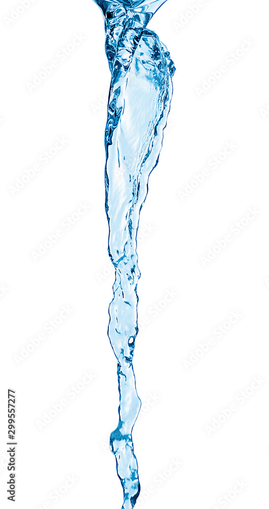 swirling water stream on an isolated white background swirling water stream on an isolated white background