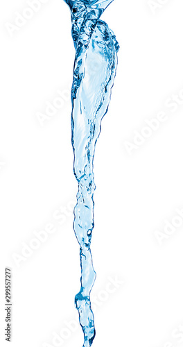 swirling water stream on an isolated white background