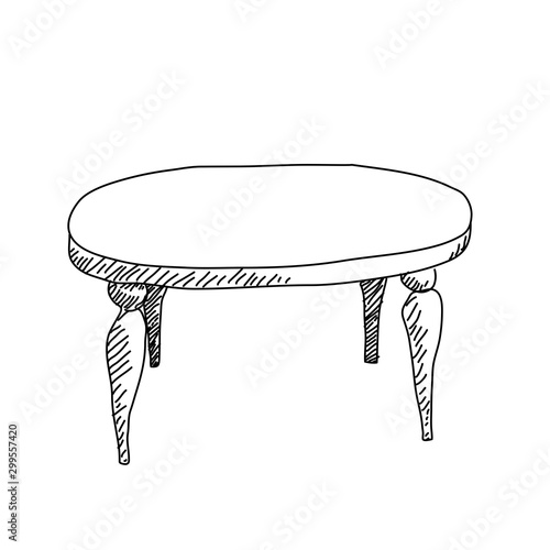 Table doodle vector