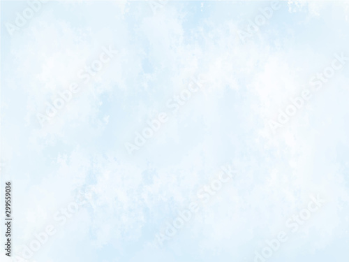 水彩風＿背景テクスチャ＿雲青